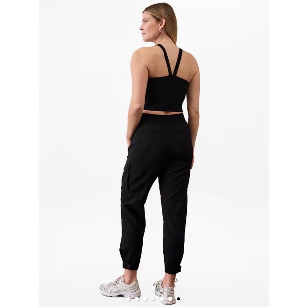 Athleta Endless High Rise Cargo Pants Navy Blue Stretch Travel Utility Women's 8 - Picture 6 of 12